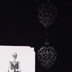 Intricately designed Black Earrings.